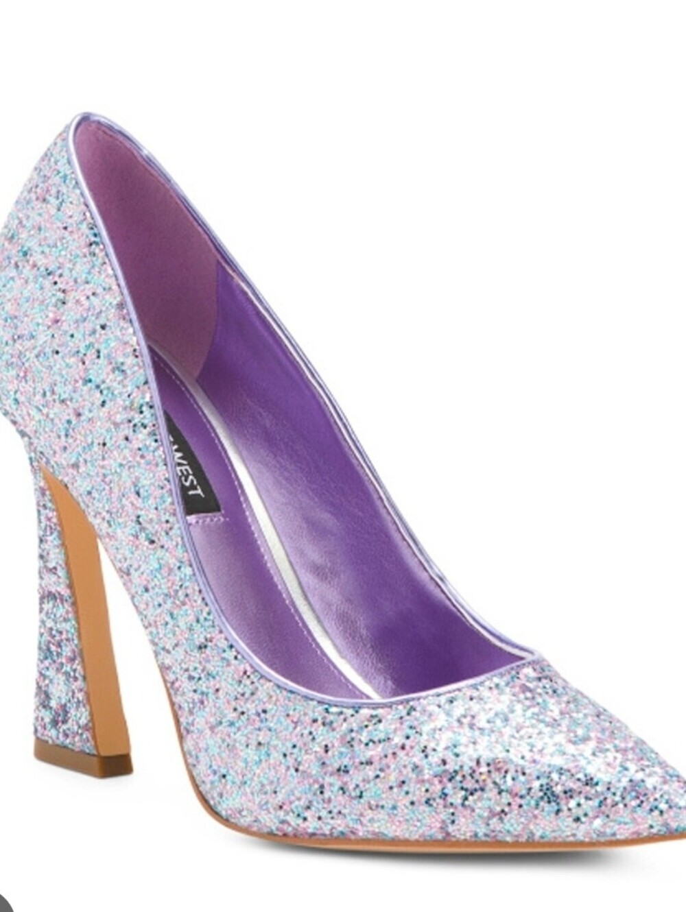 Nine West Iridescent Purple Glitter Pointed Pumps size 7.5